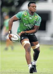  ?? Picture: GALLO IMAGES/ STEVE HAAG ?? DETERMINED: Phendulani Buthelezi captains the Junior Springboks at the U20 World Championsh­ip in Argentina.