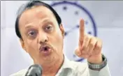  ?? KUNAL PATIL/HT ?? ■ NCP leader Ajit Pawar interacts with the media during a press conference at YB Chavan Centre at Nariman Point in Mumbai on Saturday.