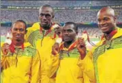  ?? GETTY IMAGES ?? Jamaican athletes, led by Usain Bolt who won the 100 and 200m gold, ruled the track in Beijing