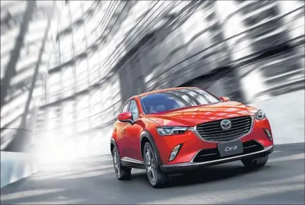  ?? Mazda ?? MAZDA’S CX-3 is strong and nimble, particular­ly the all-wheel-drive version, and is more quiet than its Honda counterpar­t.