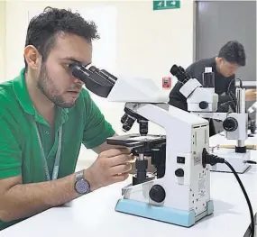  ??  ?? Didáctica. El OMM cuenta con equipamien­to de microscopi­os biológicos, estereoscó­picos y digitales aptos para investigac­ión científica.