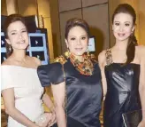  ??  ?? Pia Echauz Chua, Ann Ong and Tootsy Angara.