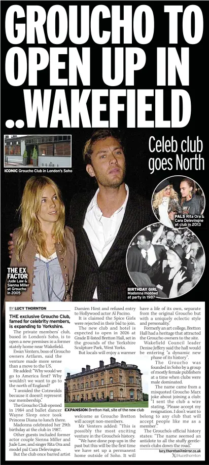  ?? ?? THE EX FACTOR Jude Law & Sienna Miller at Groucho in 2005