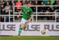  ??  ?? Dunlavin’s Conor Carty in action for Ireland.