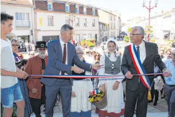  ??  ?? 2017 feierten Mengen und Boulay 50 Jahre Städtepart­nerschaft.