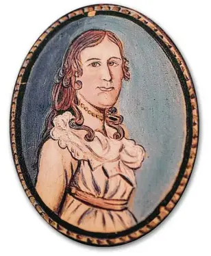  ??  ?? Deborah Sampson, a woman who is believed to have disguised herself in men’s clothing and served in Washington’s Army during the Revolution­ary War.