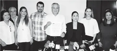  ?? LIBERTAD MONTOYA ?? >El alcalde electo ofreció ayer una rueda de prensa.