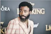  ?? Matt Winkelmeye­r Getty Images ?? DONALD GLOVER, who voices Simba, said of costar Beyoncé: “I just learned and listened to her.”