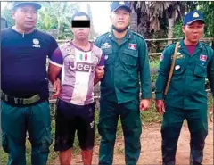  ?? FB ?? The man was arrested for allegedly killing his 8-month-old child in Kampong Thom province on Saturday.