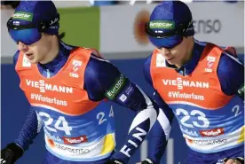  ?? FOTO: LEHTIKUVA / HEIKKI SAUKKOMAA ?? Ilkka Herola och Eero Hirvonen kom trea i världscupe­ns parsprint.