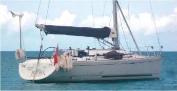  ??  ?? Cheeki Rafiki lost its keel as the crew were returning from Antigua to the UK in May 2014