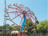  ?? COURTESY SIX FLAGS NEW ENGLAND ?? The Supergirl Sky Flyer at Six Flags New England during the 2022 season.