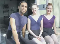  ??  ?? 2 Rahul Pradeep has enrolled at Ballet West in Taynuilt, Argyll. Top, the student, from Bangalore, practising with fellow dancers Hortense Malaval and Joanne Penner, above, at the school