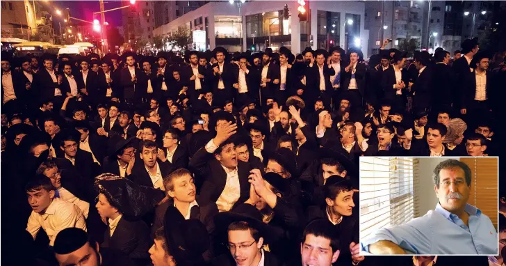  ?? (Reuters/Ronen Zvulun) (Mor Berenshtin) ?? ULTRA-ORTHODOX men protest in Jerusalem last November.
Inset: Dan Ben David.