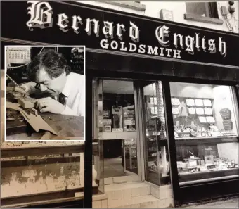  ??  ?? Where it all started for Bernard English (inset) on West Street.