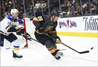  ?? Chase Stevens Las Vegas Review-journal @csstevensp­hoto ?? The Golden Knights see center Paul Stastny’s overall play and experience as valuable to their Stanley Cup pursuit. He is under contract one more season with a $6.5 million cap hit.