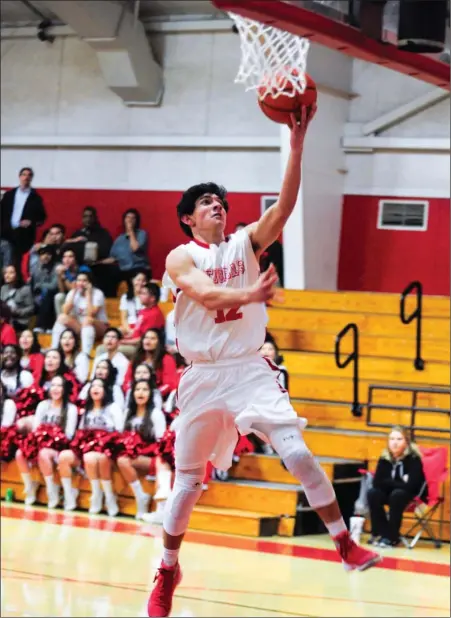  ?? PHOTO ?? Imperial High’s Paul Abatti attempts to make a basket against League game on Tuesday night in Imperial. SERGIO BASTIDAS