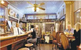  ?? HISTORIC NATIONAL HOTEL ?? The Gold Rush era saloon at the Historic National Hotel in Jamestown offers a blast to the 19th century past, plus seasonal, fresh fare and pomegranat­e margaritas.