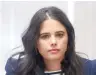  ?? (Marc Israel Sellem/The Jerusalem Post) ?? AYELET SHAKED