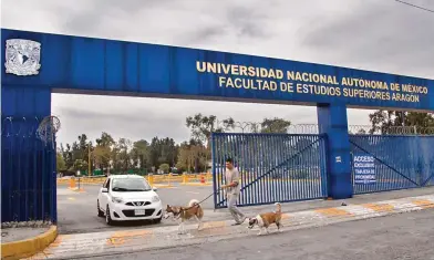  ?? ALEJANDRO AGUILAR ?? Ayer por la mañana, la Facultad de Estudios Superiores Aragón lució con poco movimiento