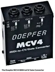  ??  ?? The Doepfer MCV4 MIDI-toCV/ Gate Converter