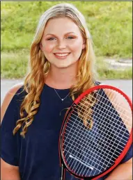  ?? Terrance Armstard/News-Times ?? Aiming for the top: El Dorado senior Macey Barker was ranked No. 5 in the state in Girls 18 singles after a busy summer. El Dorado's tennis teams are competing in Searcy this weekend.