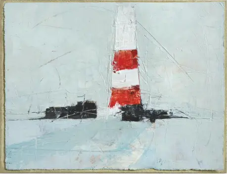  ??  ?? Coastal Station —Thames Estuary, 2011, by Ffiona Lewis (b.1964), 6in by 7½in, private collection