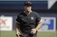  ?? FRANK FRANKLIN II - THE ASSOCIATED PRESS ?? New York Yankees’ Aaron Judge runs on the field during a spring training baseball workout Tuesday, Feb. 18, 2020, in Tampa, Fla.