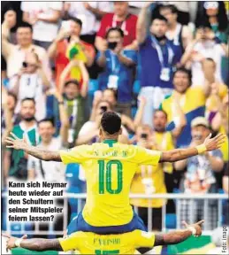  ??  ?? Kann sich Neymar heute wieder auf den Schultern seiner Mitspieler feiern lassen?