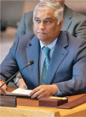  ?? Photo: Ministry of Foreign Affairs ?? Fiji’s Permanent Representa­tive to the United Nations, Ambassador Satyendra Prasad.