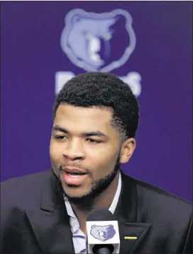  ?? MIKE BROWN/THE COMMERCIAL APPEAL ?? Grizzlies second-round pick Andrew Harrison plans to study the top point guards. “I like to watch all of the great point guards ... and try to implement some of their stuff in my game,” he says.