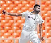  ??  ?? SPIN WIZARD: India’s Ravichandr­an Ashwin bowls during the fourth Test match.