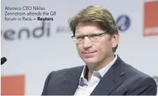  ?? — Reuters ?? Atomico CEO Niklas Zennstrom attends the G8 forum in Paris.