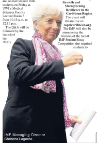  ??  ?? IMF Managing Director Christine Lagarde.