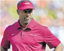  ?? RICHARD SHIRO/AP ?? Florida State coach Willie Taggart has been under fire following the Seminoles’ loss at Wake Forest on Saturday.