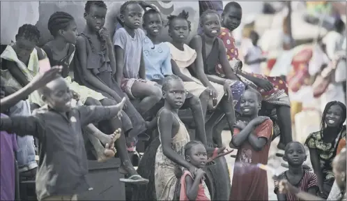  ?? Picture: AP ?? some of south sudan’s many displaced children have found refuge at a united Nations compound in Juba