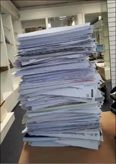  ??  ?? The sight of stacks of council documents will be a thing of the past.