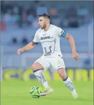  ?? ?? Eduardo “Toro” Salvio, una de las figuras de los Pumas de la UNAM