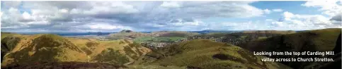  ??  ?? Looking from the top of Carding Mill valley across to Church Stretton.