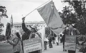  ?? HAIYUN JIANG NYT ?? Demonstrat­ors in support of Ukraine rally outside the U.S. Capitol in Washington on Saturday morning. Later, legislatio­n to provide $60 billion for Ukraine’s defense against Russia passed the House 311-112. The Senate is expected to pass the legislatio­n as early as Tuesday.