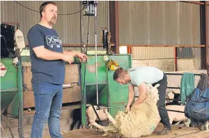  ?? Pictures: Rebecca Dawes. ?? John Fyall, chairman of the National Sheep Associatio­n Scotland, at a shearing demonstrat­ion.