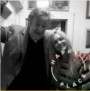  ??  ?? Fearne with Stephen Fry, one of the contributo­rs to Happy Place