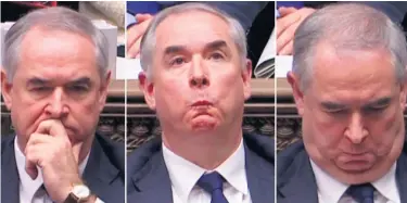  ??  ?? Attorney General Geoffrey Cox reacts to the vote that forced the Government to publish his legal advice