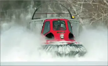  ?? Photos contribute­d by John Maczko ?? A hovercraft can be used for rescue operations in areas that might be difficult to reach by other vehicles.