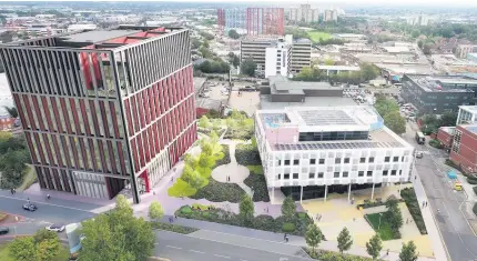  ??  ?? An artist’s impression of Enterprise Wharf, a new building planned for Innovation Birmingham Campus