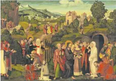  ?? FOTO: BAYERISCHE STAATSGEMÄ­LDESAMMLUN­G ?? Das Bild „Die Auferwecku­ng des Lazarus“(süddeutsch, um 1530/40) und seine Geschichte stellt die digitale Kunsthalle in der Rubrik „Geraubte Kunst“aus.