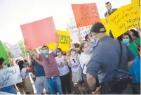  ?? (Noa Grinboim) ?? STRIKING SOCIAL workers protest outside the the Finance Ministry in Jerusalem this week.