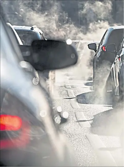  ?? ?? Air pollution is linked to childhood cancers as the number of cars on UK roads increases