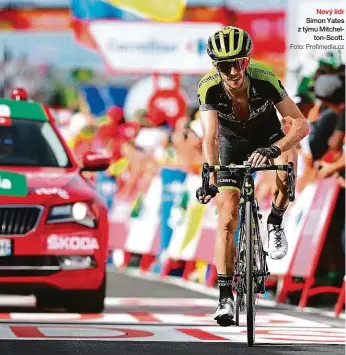  ?? Foto: Profimedia.cz ?? Nový lídr Simon Yates z týmu Mitchelton-Scott.