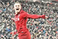  ?? — AFP photo ?? Xherdan Shaqiri scored twice as Liverpool beat Manchester United at Anfield.